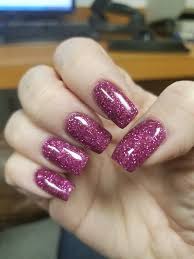 This shade of burgundy is a little more on the true red side. Pink Glitter Sns Nails Sns Nails Nails My Nails
