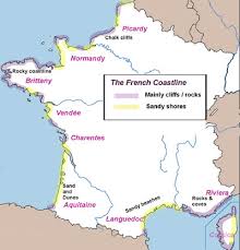 Map of france with cities in french. The French Coast And The Beaches Of France A Guide