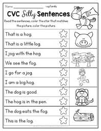 However they would work equally as well for early years children and any other year group looking for simple words and sentences. Cvc Silly Sentences No Prep Cvc Words Silly Sentences Writing Cvc Words