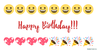 Happy birthday gif pictures have become one of the popular ways of birthday congratulations. Happy Birthday Emoji Gif Cards To Share With Friends Happy Birthday Emoji Emoji Birthday Cute Birthday Wishes