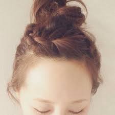 田中亜希子 崩れないおだんごヘア画像追加しました 前髪アップヘア 簡単 ヘアアレンジ ヘアスタイリング