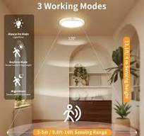 Magnetic Ceiling Light, LED Ceiling Lamp, Motion Sensor Wall Light,  Portable Closet Light, Rechargeable Under-Cabinet Light with Remote  Control, 3 Adj