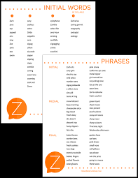 Find your symptoms and signs by using the comprehensive. 250 Z Words Phrases Sentences Paragraphs Grouped By Place Syllable