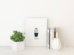 Echinocactus grusonii cactus growing on field. Set Of 3 Black And White Cacti Printables By Amanda Kay