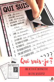 Qui Suis Je An Interactive French Descriptive Writing Activity Descriptive Writing Activities French Teaching Resources French Education
