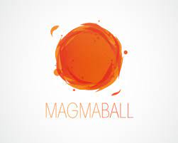 Magma Ball Logo Design A Lively Magma Ball Represent Constant And Chaotic Movement Of Fire Particles It S Like The Sun Little Si Sun Logo Logo Design Design