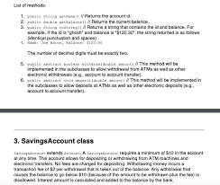 However, the interest cannot be withdrawn, and will not be printed at branch terminals or at cibc's bank machines or made available through cibc telephone or online banking, until two business days after the end of the interest. Solved Abstract Classes Inheritance Bank Application 1 Chegg Com