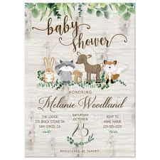 Some couples like it for the mystery, and others don't want to set gender boundaries on their child before they're even born, all of which makes perfect sense to us. Neutral Woodland Animals Greenery Baby Shower Invitation