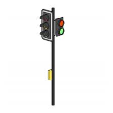 Traffic Lights Revit Model Cadblocksfree Traffic Light Lights Traffic