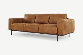 70% recyceltes ochsenleder / 30% kunststoff (pes=polyethersulfon) farbe: Jarrod 3 Sitzer Sofa Leder In Cognac Made Com Moebel Suchmaschine Ladendirekt De