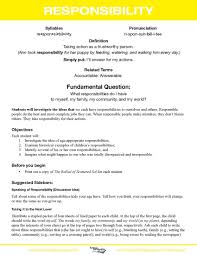 Responsibility Character Lesson Plan Free Downloadable 52 Total Character Education Lessons Character Lessons Character Education