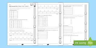 y6 maths assessment fraction review worksheet with answers