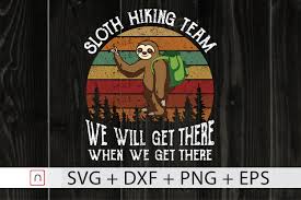 Sloth Hiking Team Graphic By Novalia Creative Fabrica