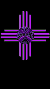 Native American Zia Purple Neon Celtic Cross New Mexico Tattoo Mexico Tattoo New Mexico