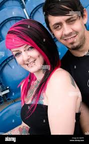 Tattoos and piercing couple hi-res stock photography and images