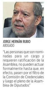 Los nominados que deben ser ratificados en la Asamblea