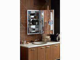 The elegance and beauty of medicine cabinet columns will stand out in your bathroom. K 99003 Tlc Na Verdera Lighted Medicine Cabinet 20 X 30 Kohler