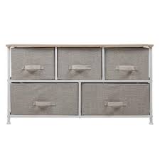 Each one slid in effortlessly and then i added odds and sods for drawer pulls. Hommoo Hommoo 2 Tier Drawer Dresser Fabric Storage Tower With 5 Drawers Organizer Unit For Bedroom
