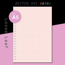 Kertas klip binder klip stationery bulldog clip. Jual Hvs Loose Leaf A5 Color Dotted Grid Berwarna Kertas Binder Grid Di Lapak Arqunashop Bukalapak