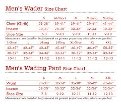Neoprene Wader Size Chart Related Keywords Suggestions