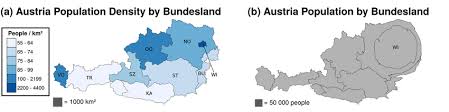 Austria population clock counts based on the current number of the above values at time utc (the date and time specified. Two Maps That Visualize The Population Distribution Of Austria By Download Scientific Diagram