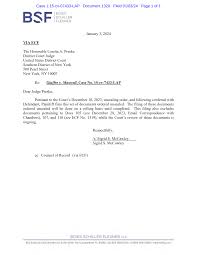January 3, 2024 VIA ECF The Honorable Loretta A. Preska District Court  Judge United States District Court Southern District of