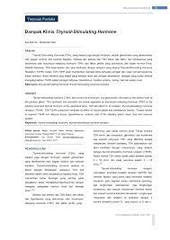 Bila kelenjar hipofisis diangkat, maka fungsi tiroid menurun dan. Pdf Dampak Klinis Thyroid Stimulating Hormone