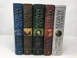 This listing is for all five first edition hardcover books: A Song Of Ice And Fire By George R R Martin Signed Hardcover Set A Game Of Thrones A Clash Of Kings A Storm Of Swords A Feast For Crows A Dance With