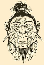 Shrunken Head Tropic Lounge Sketches Tiki Art Tattoo Design Drawings