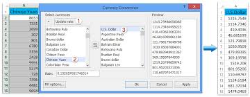 Chinese yuan renminbi and malaysian ringgit conversions. How To Convert Currencies In Microsoft Excel