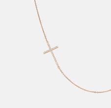 Maybe you would like to learn more about one of these? Gold And Diamond Sideways Cross Necklace