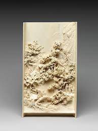 Table Screen With Figures In A Landscape Ivory Qing Dynasty 1644 1911 Qianlong Period 1736 95 Date 18th Centur Art Metropolitan Museum Of Art Asian Art