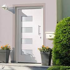 Le choix du design les architectes font souvent le choix de l'aluminium, un matériau écologique , renouvelable et surtout au rendu contemporain et tendance. Porte D Entree Aluminium Et Pvc Blanc 100x200 Cm Vidaxl Leroy Merlin
