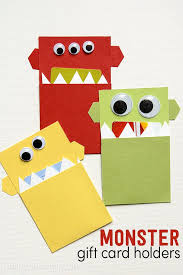 Birthday Gift Card Ideas For Kids Monster Gift Card Holder Tutorial Ideas On Polka Dot Chair Monster Gifts Birthday Gift Cards Diy Gift Card