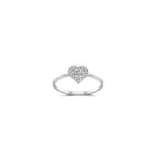 18k Gold Heart Shape Diamond Ring