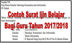 Surat keterangan izin belajar kami berikan sampai program pendidikan s1 pgsd selesai. Contoh Surat Ijin Belajar Kuliah Contoh Surat
