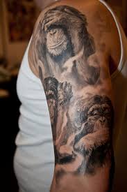 See hear and speak no evil sketch style tattoo by malamartaandink. Chimpanzee Tattoo Lazy Red Dog