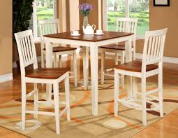 5pc Square Pub Counter Height Table Set 4 Stools White Dining Table In Kitchen Square Kitchen Tables Kitchen Table Settings