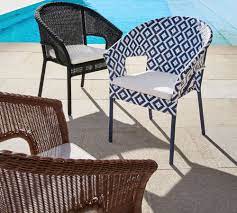With its large round frame, our camden outdoor chair makes a stunning statement. Palmetto Indoor Outdoor All Weather Wicker Stackable Dining Armchair Honey Pottery Barn