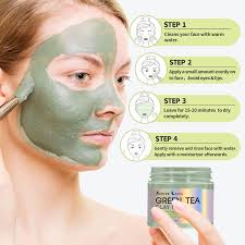 BELEZALIB MONTE LUNA Green Tea Clay Mask, Dead Sea Minerals Mud Mask,  Turmeric Clay Facial Mask, Face Masks Skincare for Pore, Blackhead, Blemish  and Acne, 70g each : Buy Online at Best