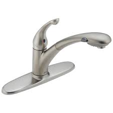 Delta faucet company is an american manufacturer of plumbing fixtures. Single Handle Pull Out Kitchen Faucet 470 Ss Dst Delta Faucet