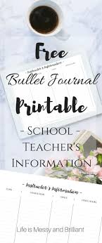 This is a free resource for those teachers who enjoy both rae dunn and bullet journals.the bullet journal is an organizational system developed by ryder carroll to, track the past, organize the present, and plan for the future.. Free Teachers Information Bullet Journal Printable Making A Bullet Journal Journal Printables Bullet Journal Key