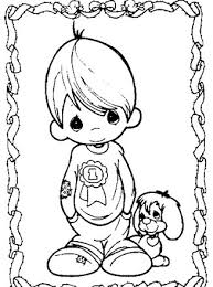 Precious moments baby boy coloring pages from precious moments baby boy coloring pages. Precious Moments Coloring Page Boy And Dog All Kids Network