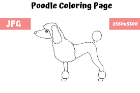 Reserved for angela vintage enesco poodle figurine trinket | etsy. Poodle Coloring Page For Kids Graphic By Mybeautifulfiles Creative Fabrica