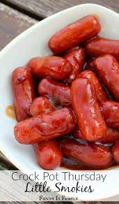 Crock Pot Little Smokies Recipe Little Smokies Recipes Easy Potluck Recipes Crockpot Appetizers