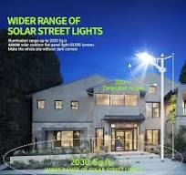 12000W Solar Street Light With Motion Sensor & 60,000mAh Battery | IP67  Waterproof, 3200 Sq.Ft Coverage, 8+ Year Lifespan