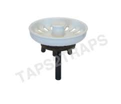 white strainer plug for kitchen sink