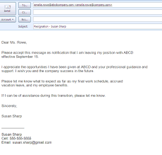 Resignation Letter Example Two Weeks Notice Resignation Email Sample Resignation Letter Resignation