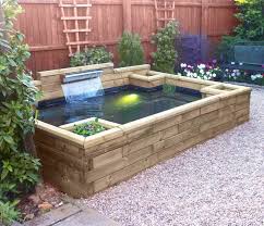 Raised Wooden Garden Ponds Made To Measure In 2020 Pond Design Small Fish Pond Fish Ponds Backyard