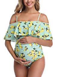 Off Shoulder Maternity Swimsuits Flounce Floral One Piece Bathing Suits Maternity Style M Maternity Bathing Suit Maternity Swimsuit Stylish Maternity Outfits